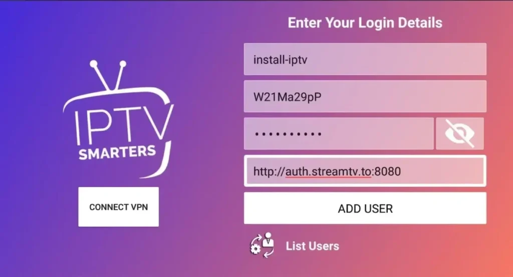 IPTV Smarters Pro Login API
